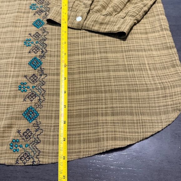 J Jill Pure Jill Plus Embroidered V- Neck Top Size 3X - Picture 6 of 8